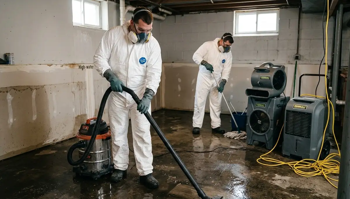 Basement flood cleanup in Hartford, CT for water damage restoration service