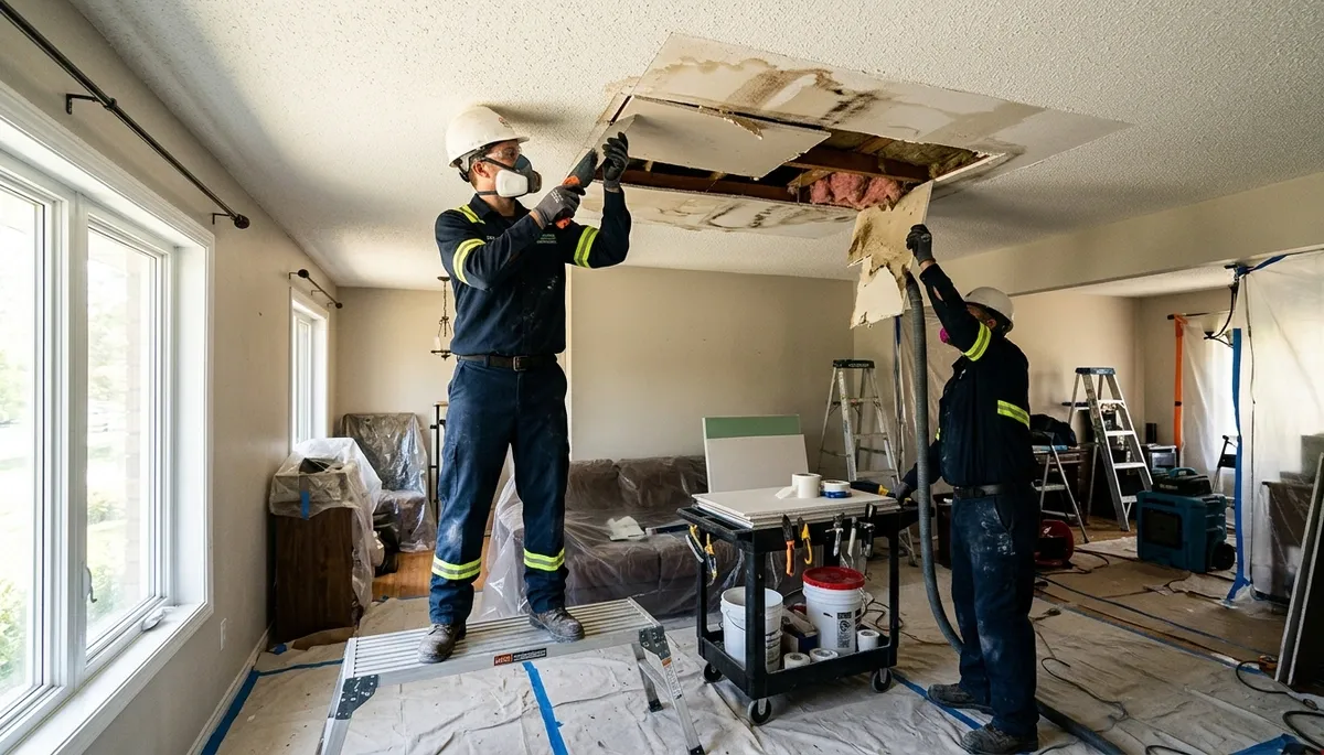 Ceiling Water Damage Repair Image 1