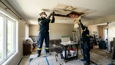 Ceiling water damage repair in Hartford, CT for stained, leaking, softening home ceilings