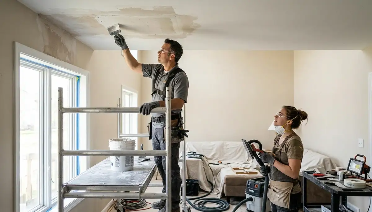 Ceiling water damage repair in Hartford, CT for stained, leaking, and softened home ceilings