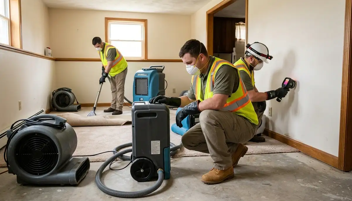 Water damage restoration team serving Hartford, CT for emergency cleanup and repair