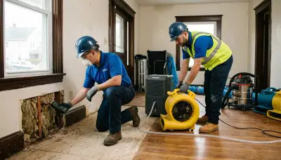 Water damage restoration team in Hartford, CT providing professional cleanup and repair services