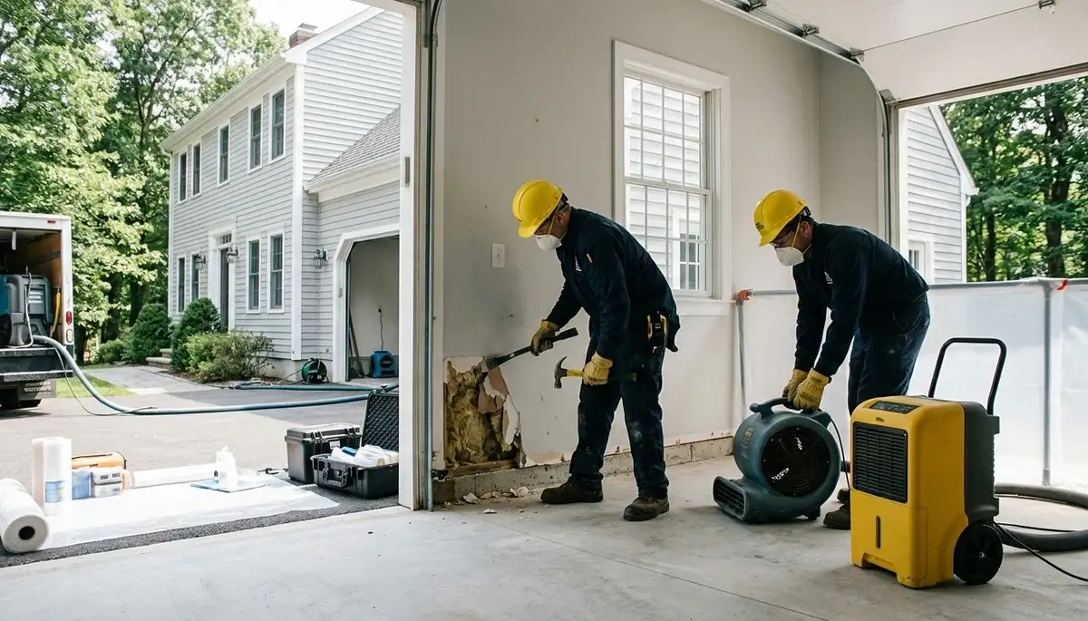Water damage restoration team serving Hartford, CT with professional cleanup and repairs